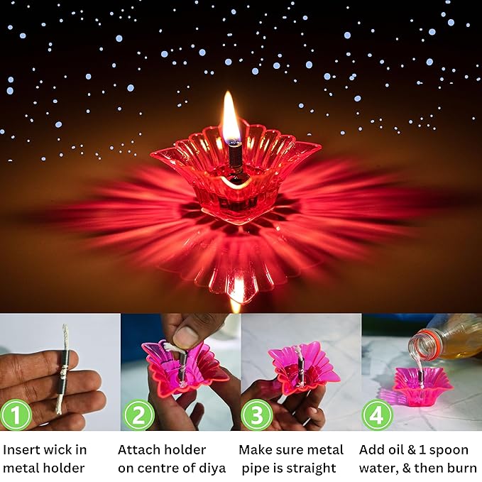 3D Reflection Diyas (Buy 1 set Get 1 Set Free Because Its Diwali)