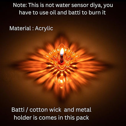 3D Reflection Diyas (Buy 1 set Get 1 Set Free Because Its Diwali)