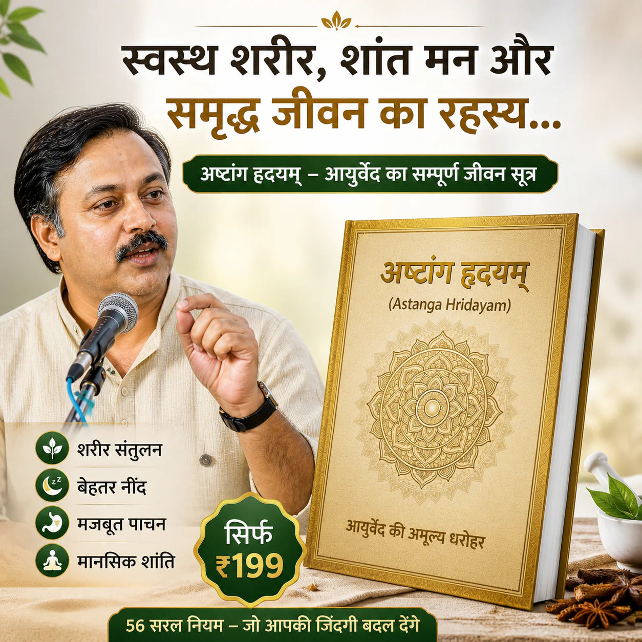 अष्टांग हृदयम – असली आयुर्वेद का ज्ञान (हिंदी में)
