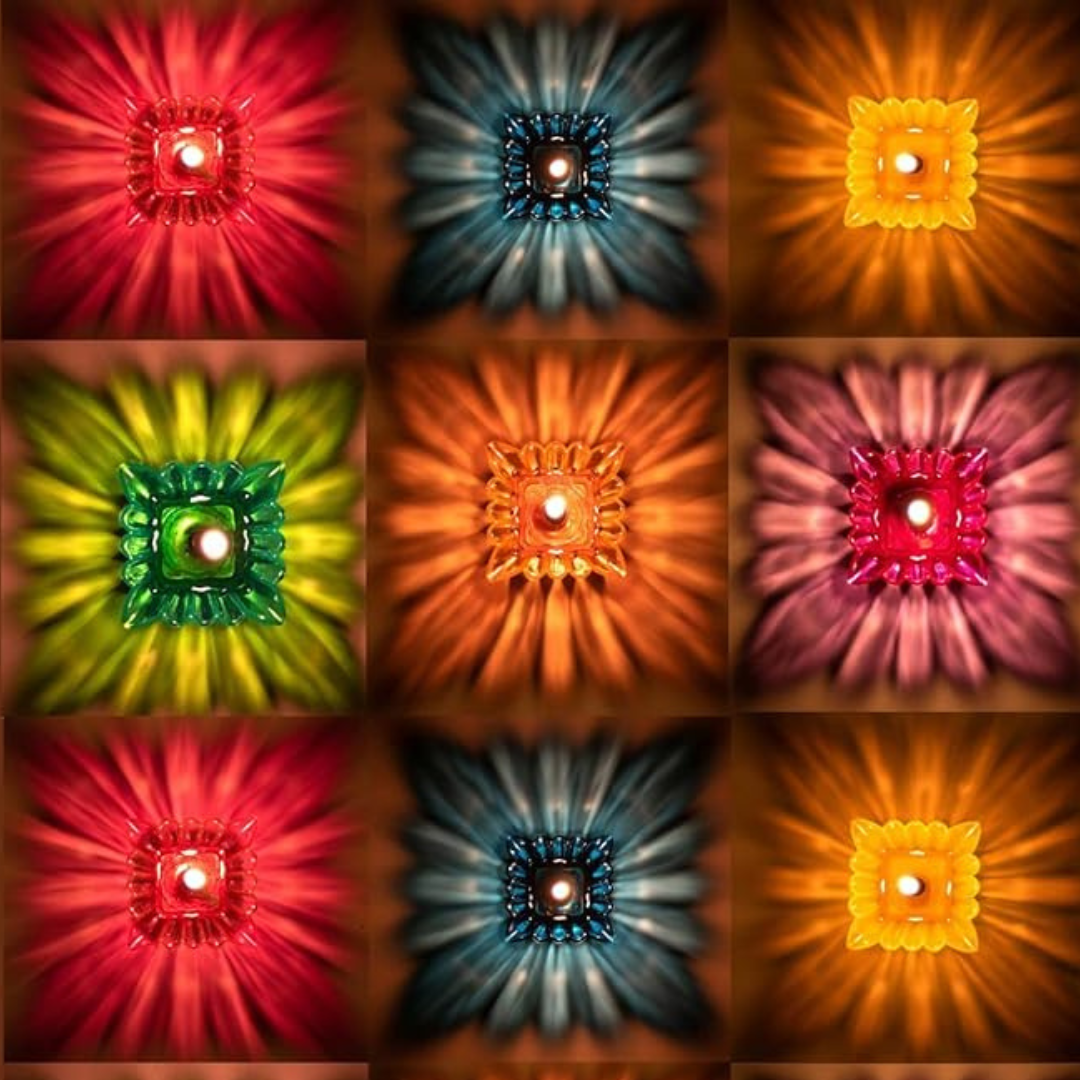 3D Reflection Diyas (Buy 1 set Get 1 Set Free Because Its Diwali)